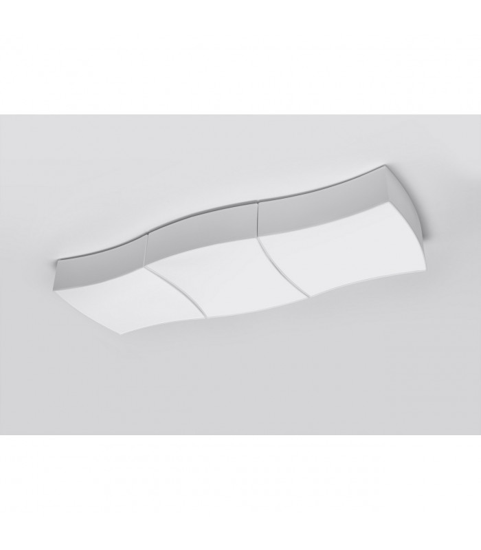 Square Decorative Flush Ceiling Light White 106cm-2