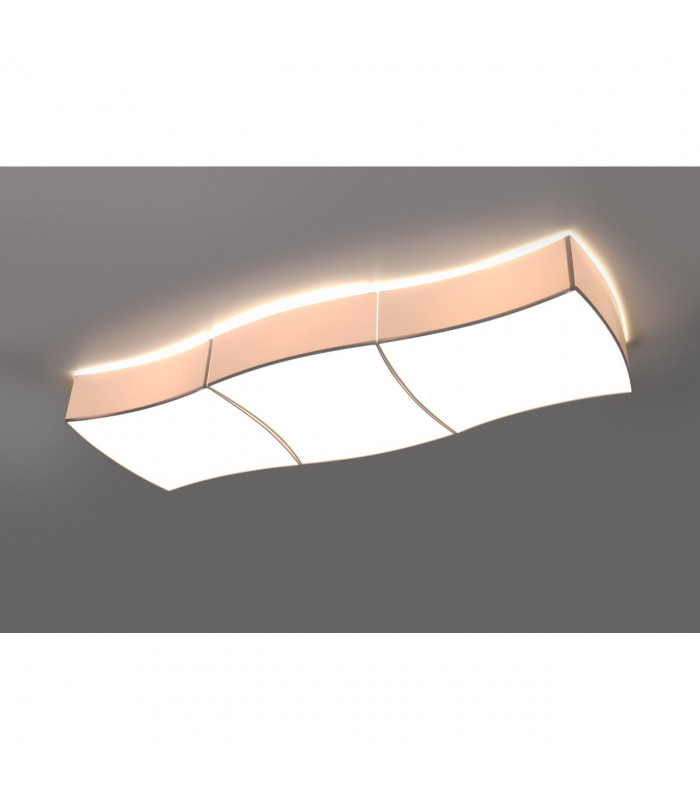 Square Decorative Flush Ceiling Light White 106cm-3