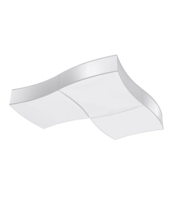 Square Decorative Flush Ceiling Light White 106cm-4