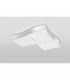 Square Decorative Flush Ceiling Light White 106cm-5