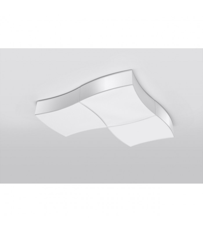 Square Decorative Flush Ceiling Light White 106cm-5