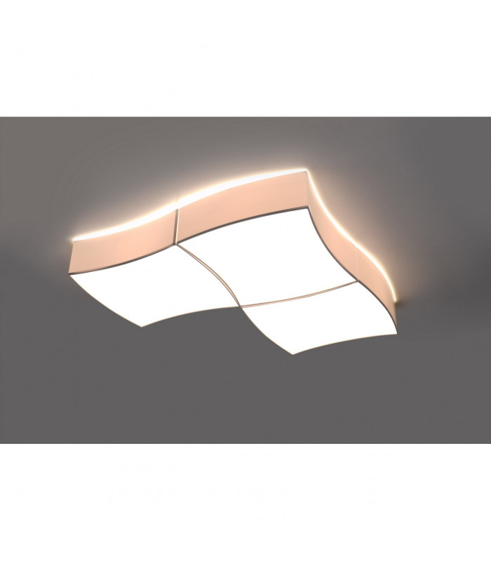 Square Decorative Flush Ceiling Light White 106cm-6