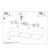 Square Decorative Flush Ceiling Light White 106cm-8