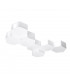Sunde Decorative Flush Ceiling Light White 11.5cm-4