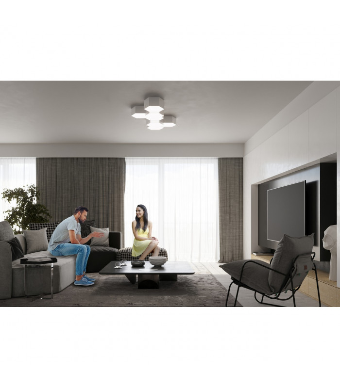 Sunde Decorative Flush Ceiling Light White 11.5cm-9