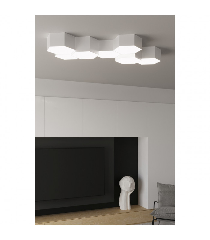 Sunde Decorative Flush Ceiling Light White 11.5cm-10