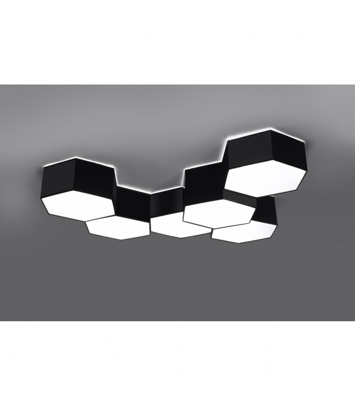 Sunde Decorative Flush Ceiling Light Black 13.5cm-6