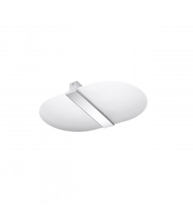 Salia Decorative Flush Ceiling Light White Chrome 2x G9-1