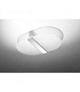 Salia Decorative Flush Ceiling Light White Chrome 2x G9-2