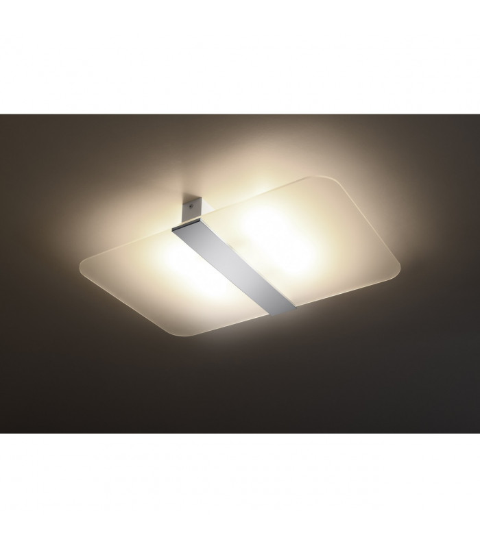 Azalia Decorative Flush Ceiling Light White Chrome 2x G9-3
