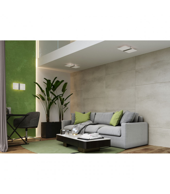 Azalia Decorative Flush Ceiling Light White Chrome 2x G9-5