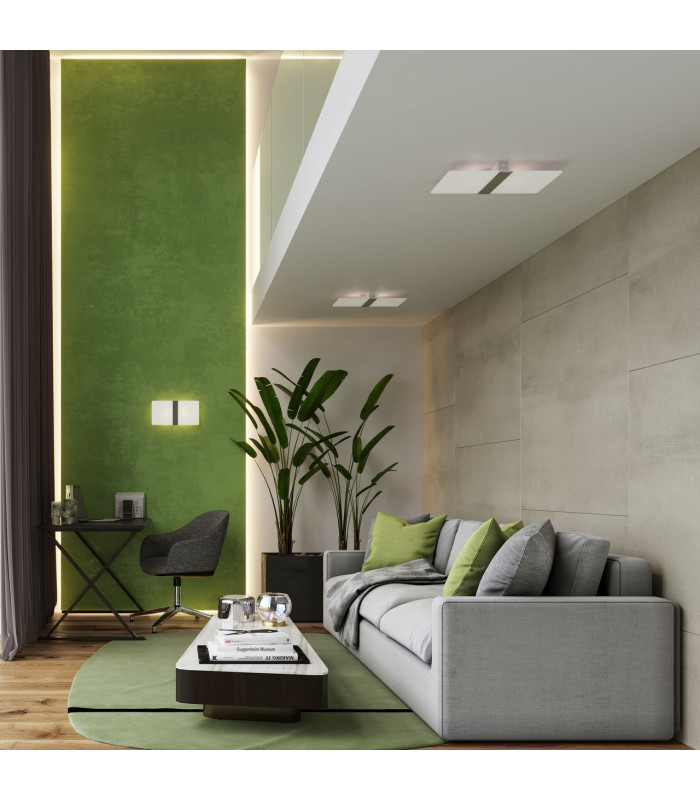 Azalia Decorative Flush Ceiling Light White Chrome 2x G9-6