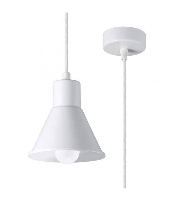 Taleja Dome Pendant Ceiling Light White 1x E27-1