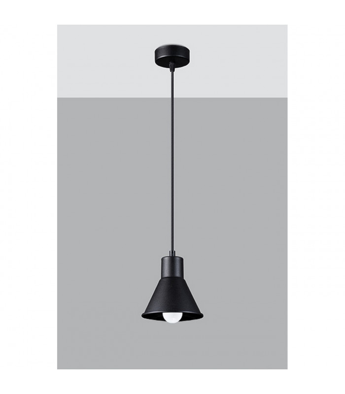 Taleja Dome Pendant Ceiling Light Black 1x E27-2