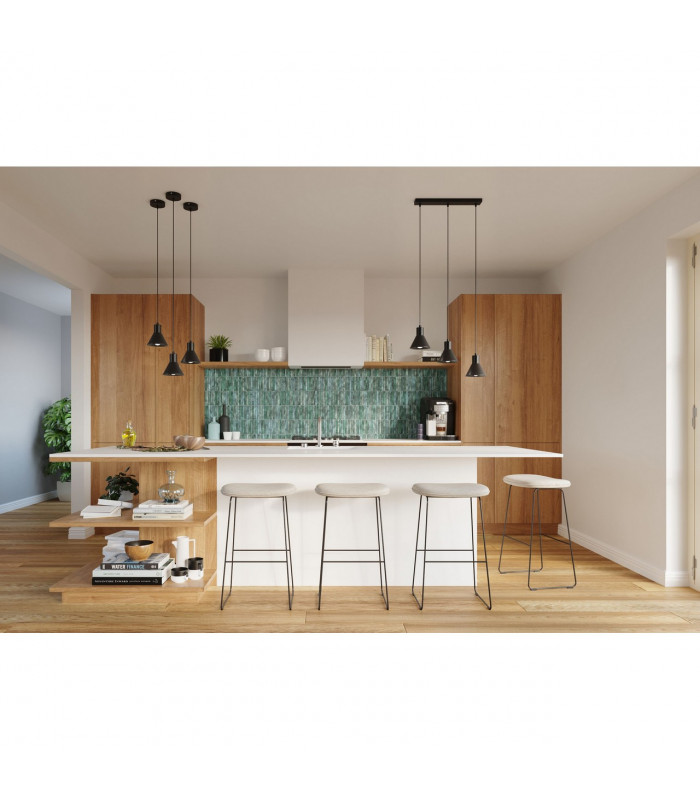 Taleja Dome Pendant Ceiling Light Black 1x E27-5