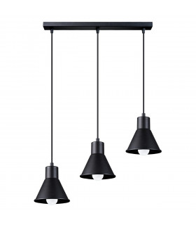 Taleja Bar Pendant Ceiling Light Black 3x E27-1