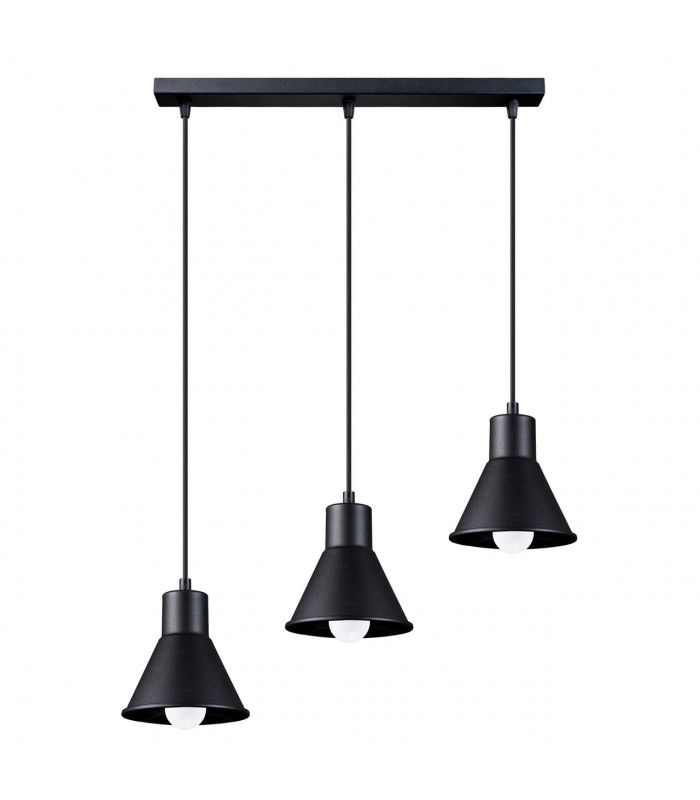 Taleja Bar Pendant Ceiling Light Black 3x E27-1