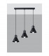 Taleja Bar Pendant Ceiling Light Black 3x E27-2
