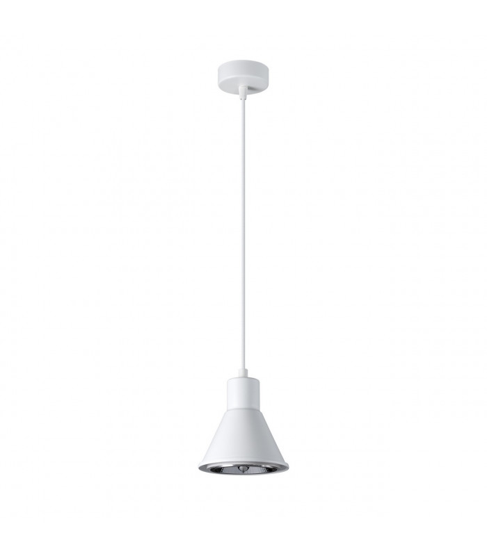 Taleja Dome Pendant Ceiling Light White 1x ES111-1
