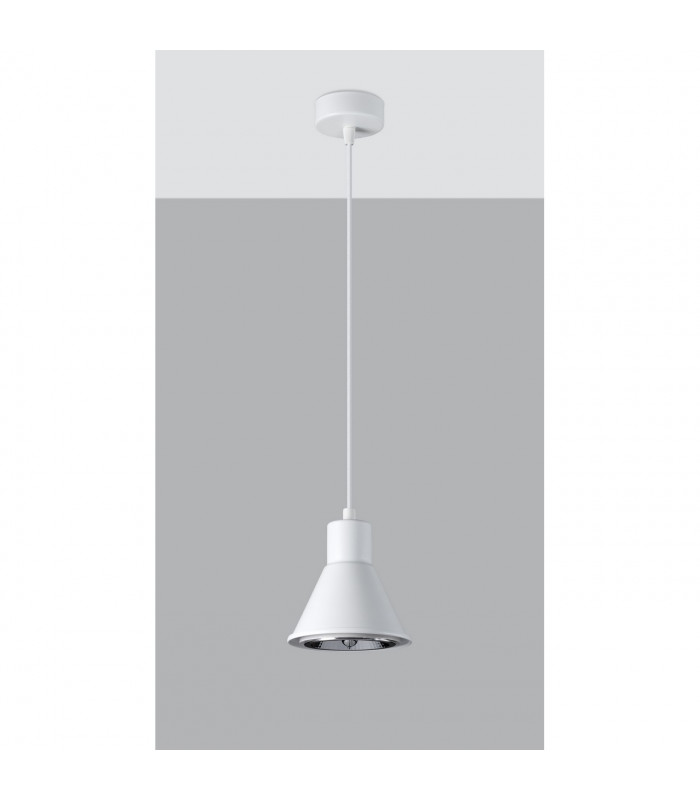 Taleja Dome Pendant Ceiling Light White 1x ES111-2