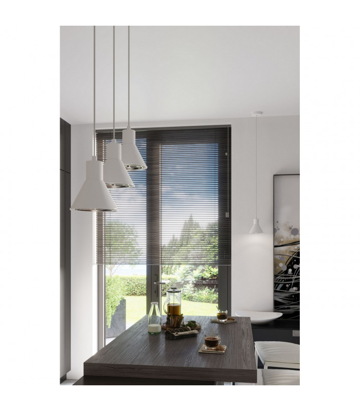 Taleja Dome Pendant Ceiling Light White 1x ES111-7