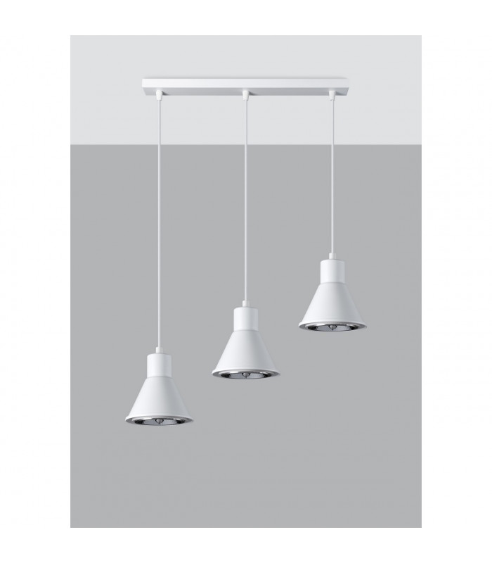 Taleja Bar Pendant Ceiling Light White 3x ES111-2