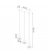 Taleja Bar Pendant Ceiling Light White 3x ES111-4
