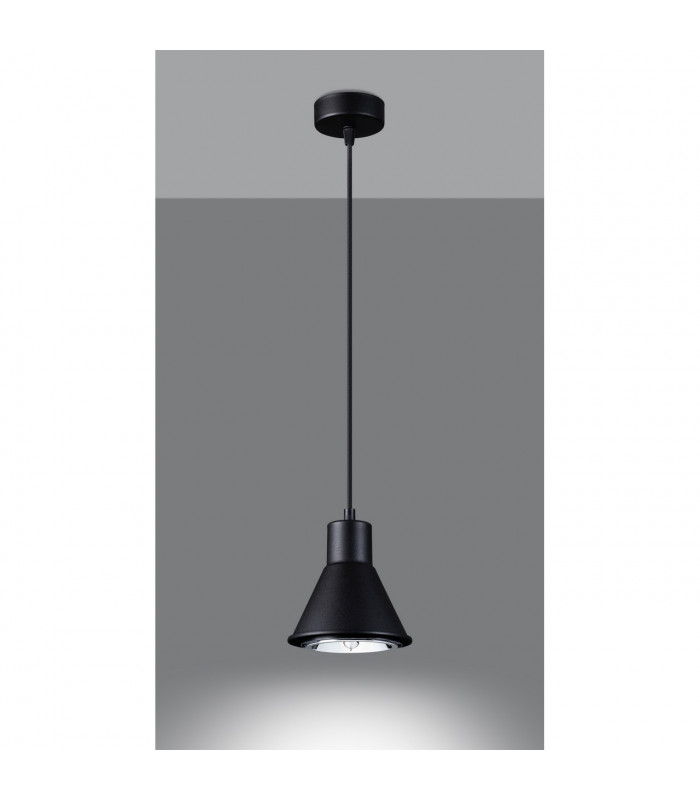 Taleja Dome Pendant Ceiling Light Black 1x ES111-3