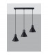 Taleja Bar Pendant Ceiling Light Black 3x ES111-2