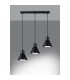 Taleja Bar Pendant Ceiling Light Black 3x ES111-3
