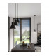 Taleja Bar Pendant Ceiling Light Black 3x ES111-7