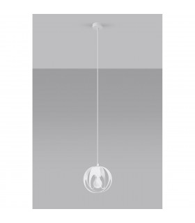 Tulos Spherical Pendant Ceiling Light White 1x E27-2