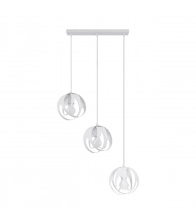 Tulos Bar Pendant Ceiling Light White 3x E27-1