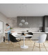 Tulos Bar Pendant Ceiling Light White 3x E27-6