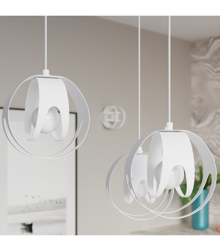 Tulos Bar Pendant Ceiling Light White 3x E27-7