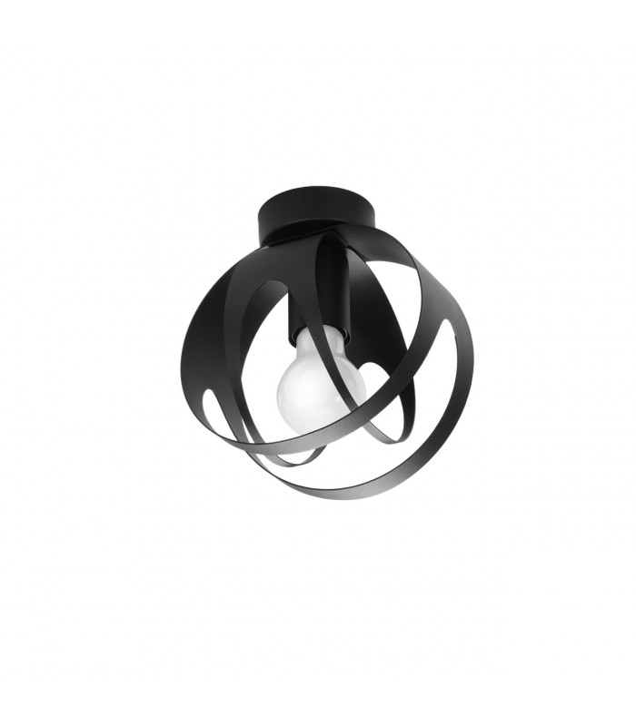 Tulos Semi Flush Light Black 1x E27-1