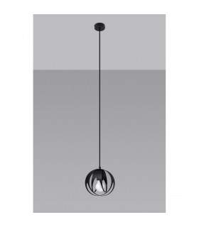 Tulos Spherical Pendant Ceiling Light Black 1x E27-2