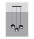 Tulos Bar Pendant Ceiling Light Black 3x E27-2