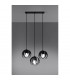 Tulos Bar Pendant Ceiling Light Black 3x E27-3