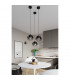 Tulos Bar Pendant Ceiling Light Black 3x E27-5