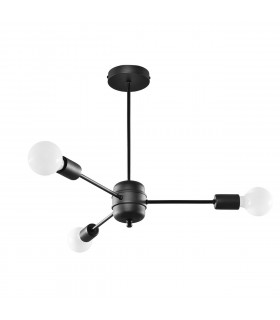 Lango Multi Arm Semi Flush Ceiling light Black 3x E27-1