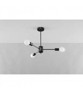 Lango Multi Arm Semi Flush Ceiling light Black 3x E27-2
