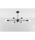 Lango Multi Arm Semi Flush Ceiling light Black 6x E27-2