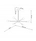 Lango Multi Arm Semi Flush Ceiling light Black 6x E27-4