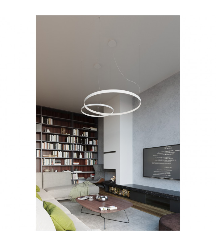 Rio Integrated LED Ring Pendant Ceiling Light White 4000K 7820lm-4
