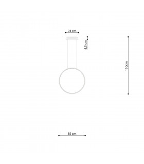 Rio Integrated LED Circle Pendant Ceiling Light White 3000K 3870lm-2