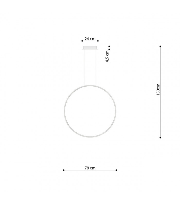 Rio Integrated LED Circle Pendant Ceiling Light White 3000K 5520lm-2