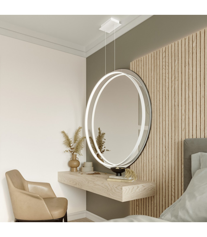 Rio Integrated LED Circle Pendant Ceiling Light White 3000K 5520lm-5