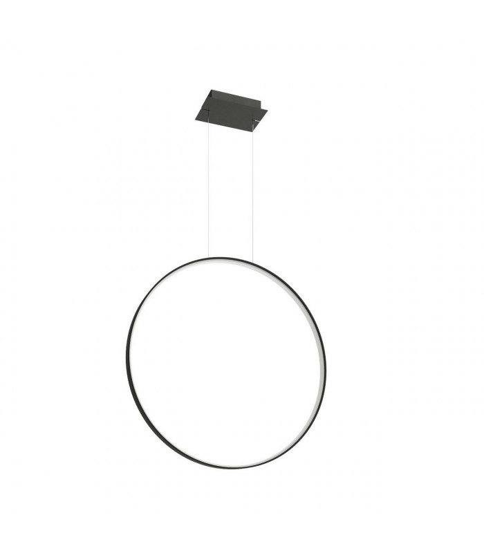Rio Integrated LED Circle Pendant Ceiling Light Black 3000K 5520lm-1