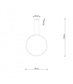 Rio Integrated LED Circle Pendant Ceiling Light Black 3000K 5520lm-2